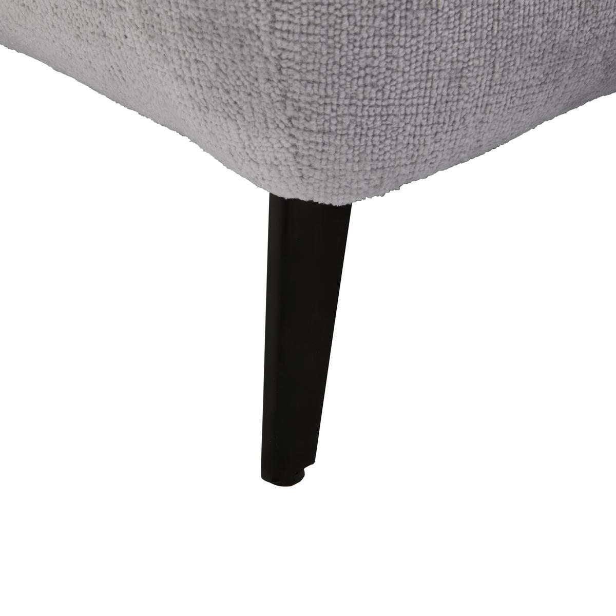 Elektrická sedačka SILVIO, pravá, světle šedá - černá/světle šedá, Moderní, kov/textil (275/225cm) - Mömax