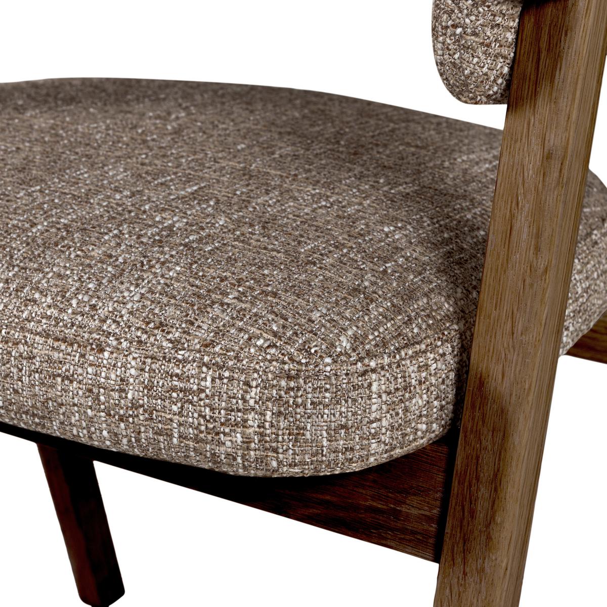ARMLEHNSTUHL-SET Tunar Braun 2-teilig - Braun, MODERN, Holz/Textil (60/77/60cm) - Livetastic