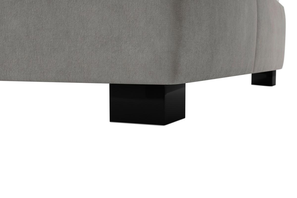 Čalúnená posteľ FERAMA 180x200 cm, béžová - čierna/prírodná farba, Modern, drevo/textil (180/200cm)