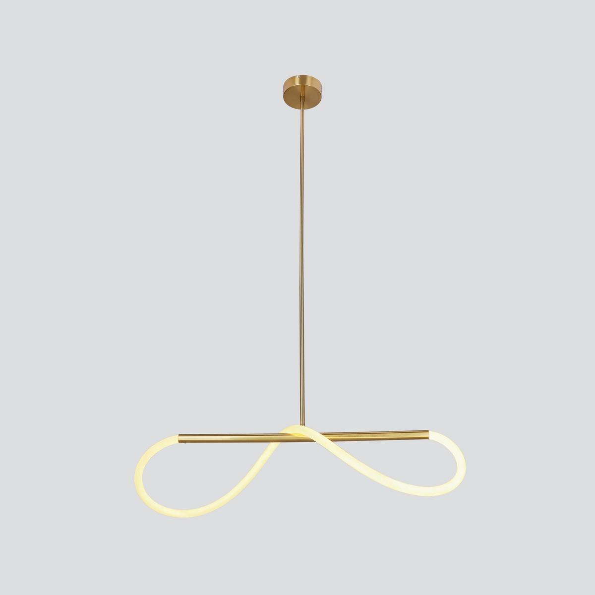 Led-pendelleuchte 31-35608 Supreme - Goldfarben/Weiß, Design, Kunststoff/Metall (80/15/120cm)