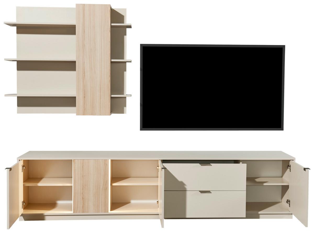 Wohnwand Alex Kaschmir, B: 238cm - Kaschmir, MODERN, Holzwerkstoff (238/202/40cm) - MID.YOU