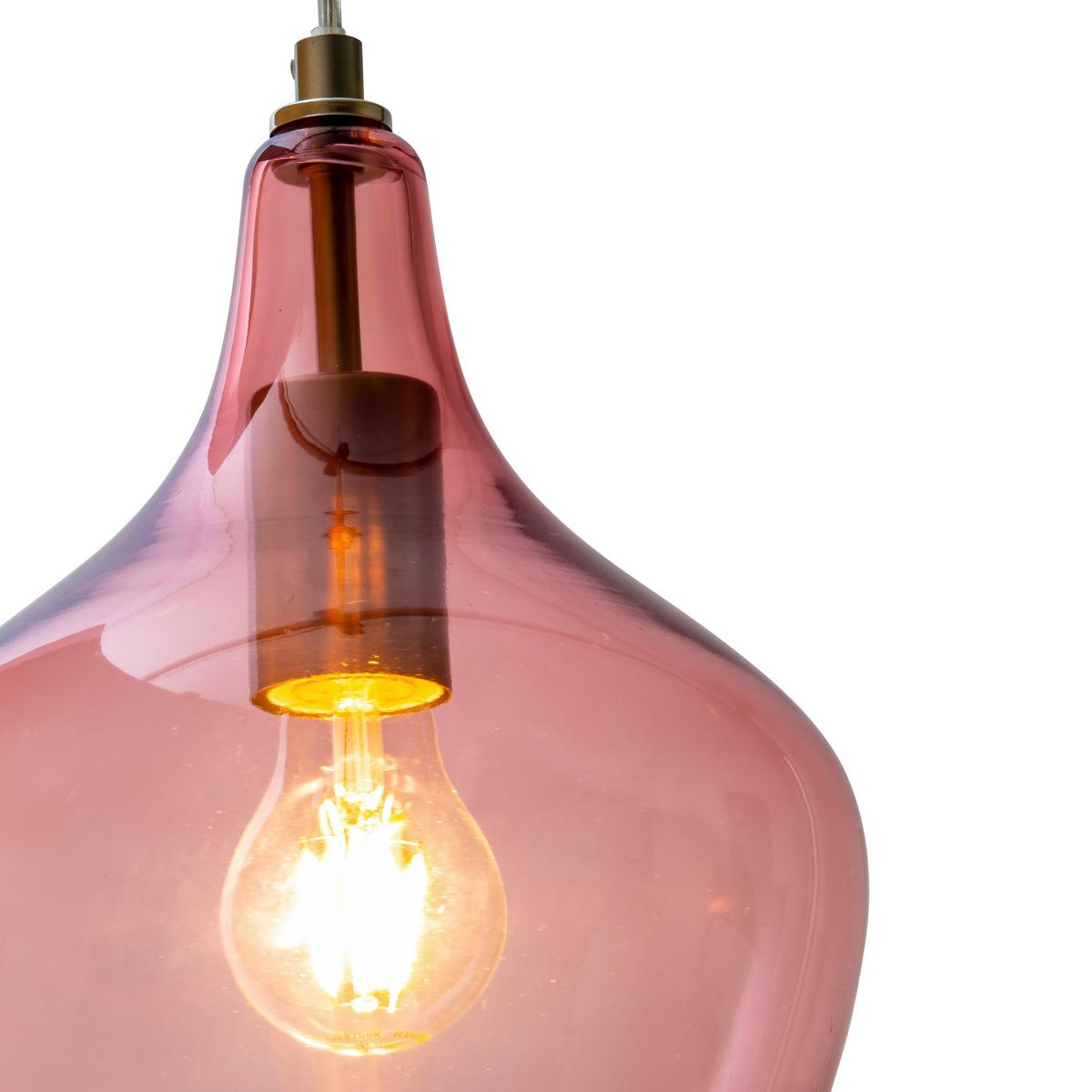 Hängeleuchte 30620121 Paso - Rosa, Design, Glas (22/30-150cm) - Globo