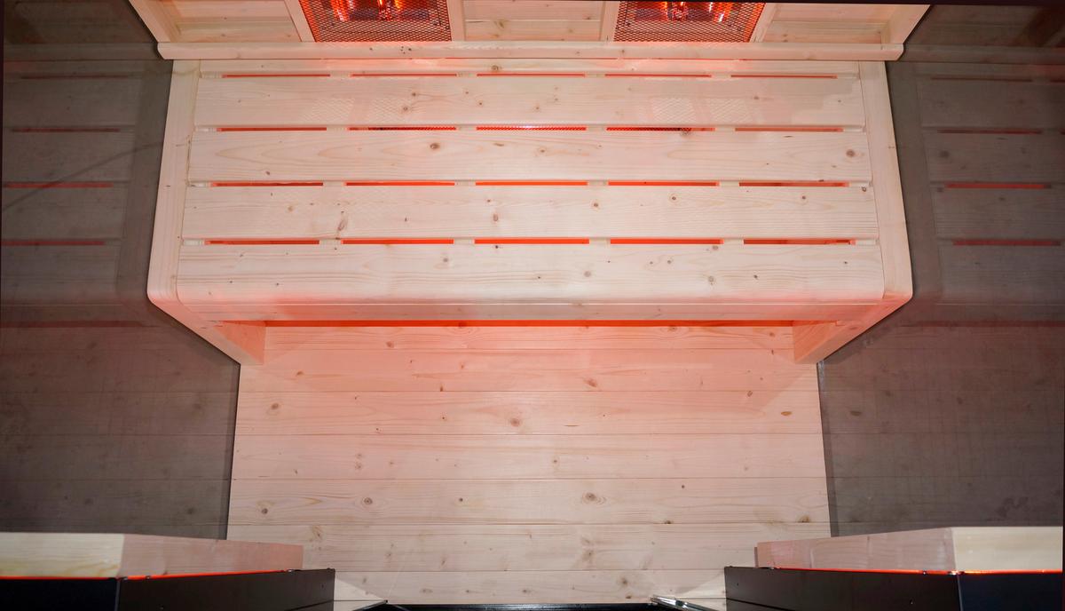 Infrarotkabine Billund Schwarz B: 125 cm - Schwarz, KONVENTIONELL, Holz (125/190/100cm) - Sanotechnik