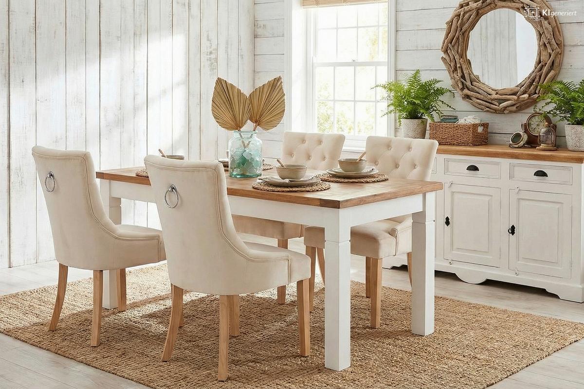 STUHL-SET Creme/Naturfarben 2-teilig - Creme/Naturfarben, MODERN, Holz/Textil (56/91/63cm) - MID.YOU