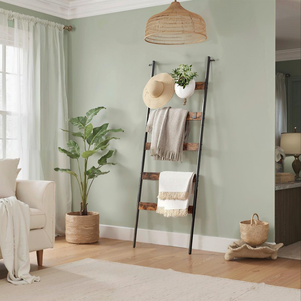 Handtuchleiter Schwarz, Dunkelbraun B: 65 Cm - Dunkelbraun/Schwarz, Trend, Holzwerkstoff/Metall (65/178/2cm) - MID.YOU