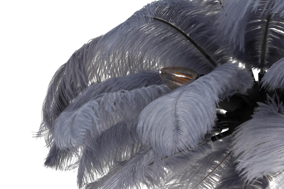 Stehleuchte Fedi Grau/Schwarz max. 3 Watt - šedá/černá, Moderní, kov/textil (55/55/160cm) - Mömax