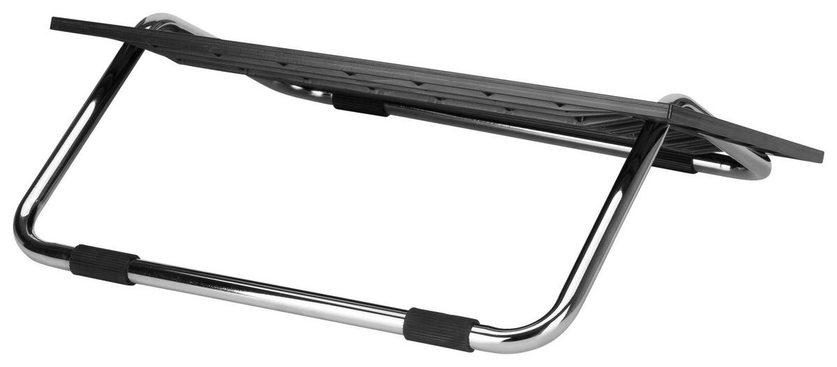 Fußstütze Podi Iii - Chromfarben/Schwarz, Basics, Kunststoff/Metall (48/15/40cm) - MID.YOU