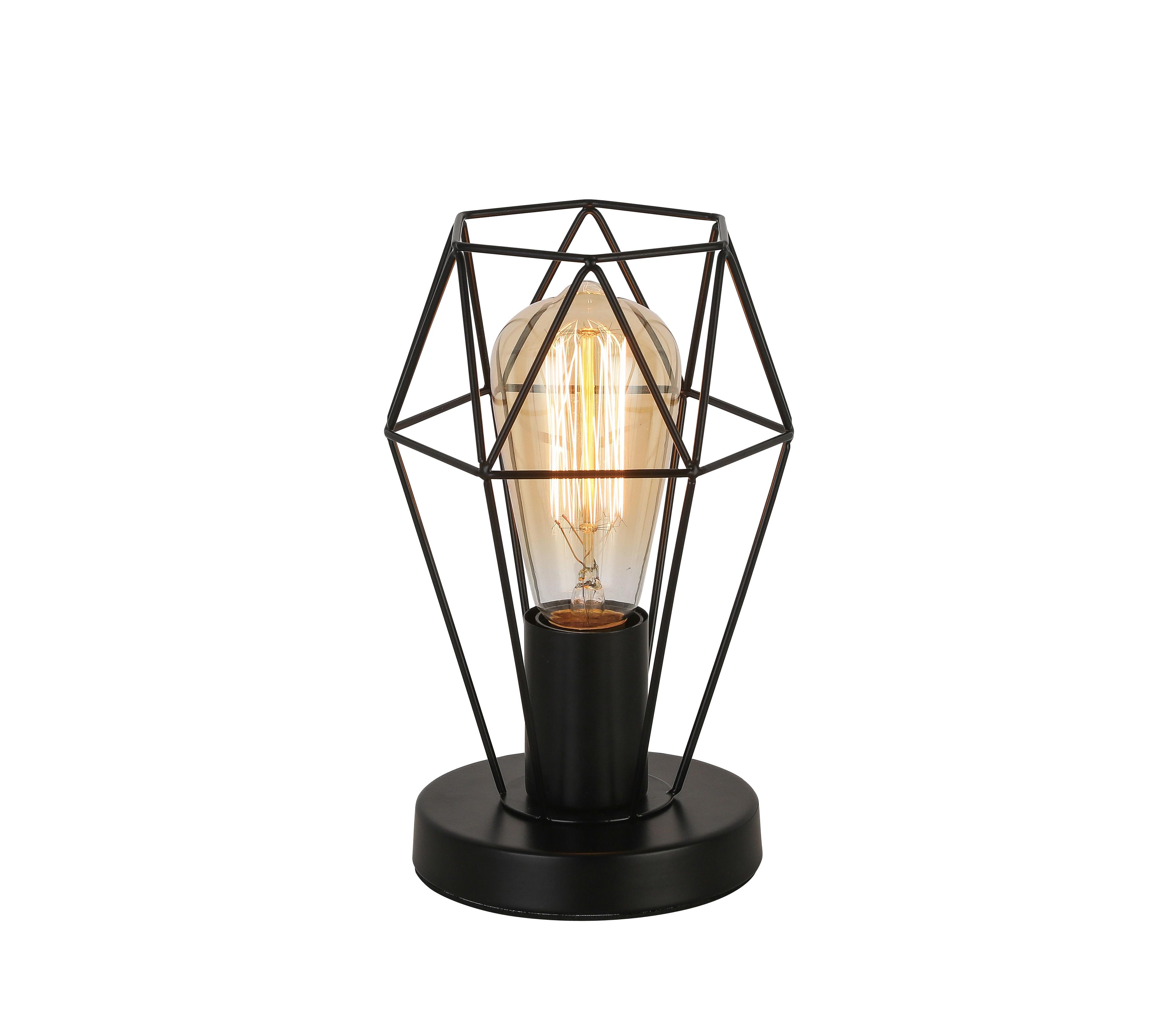Tischlampe Kasia Schwarz mit Schnurschalter - Schwarz, ROMANTIK / LANDHAUS, Metall (14/22cm) - James Wood