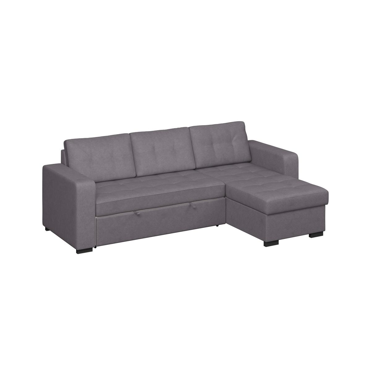 Ecksofa Turin Dunkelgrau, 239x160cm - Dunkelgrau, Trend, Holz/Textil (239/160cm)