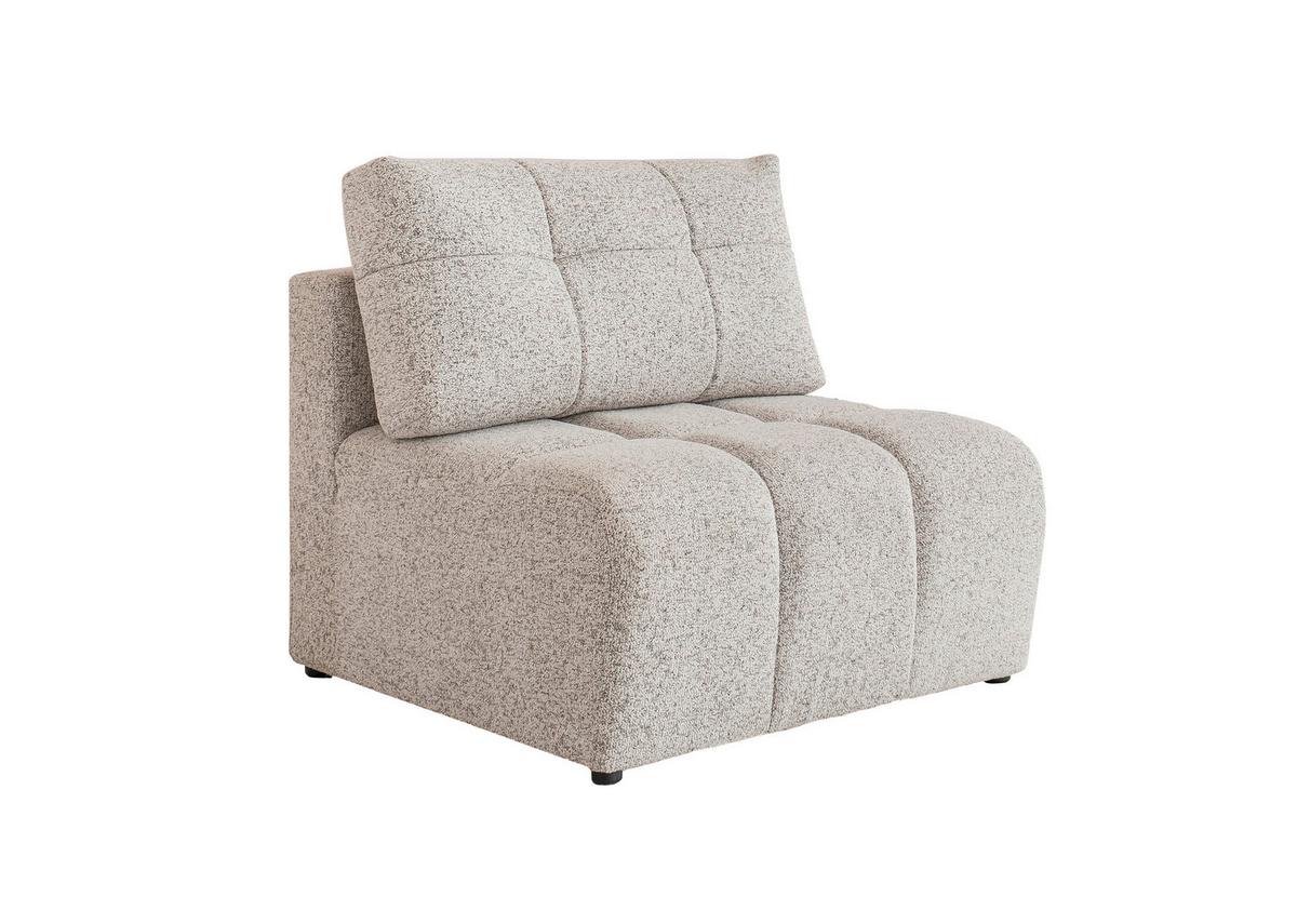 Sofaelement Lulu Taupe B: 96cm - Taupe/Schwarz, Design, Textil (96/94/96cm) - MID.YOU