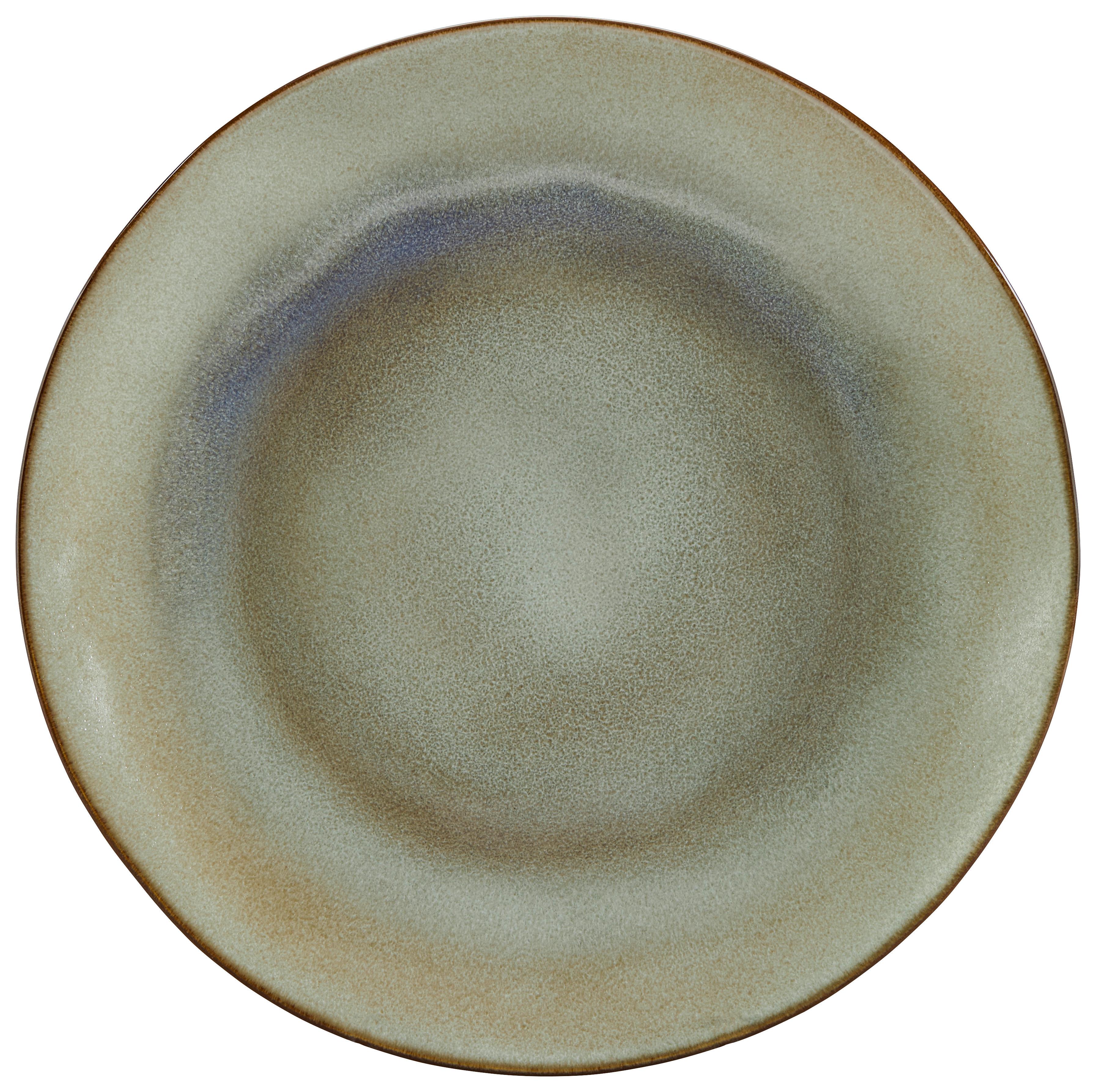 Speiseteller Keramik Rund Iryna Ca 28 cm - Braun, MODERN, Keramik (28/3cm) - Luca Bessoni
