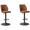 Barhocker-set Grayson - Cognac/Schwarz, KONVENTIONELL, Textil/Metall (42/114/52cm) - MID.YOU