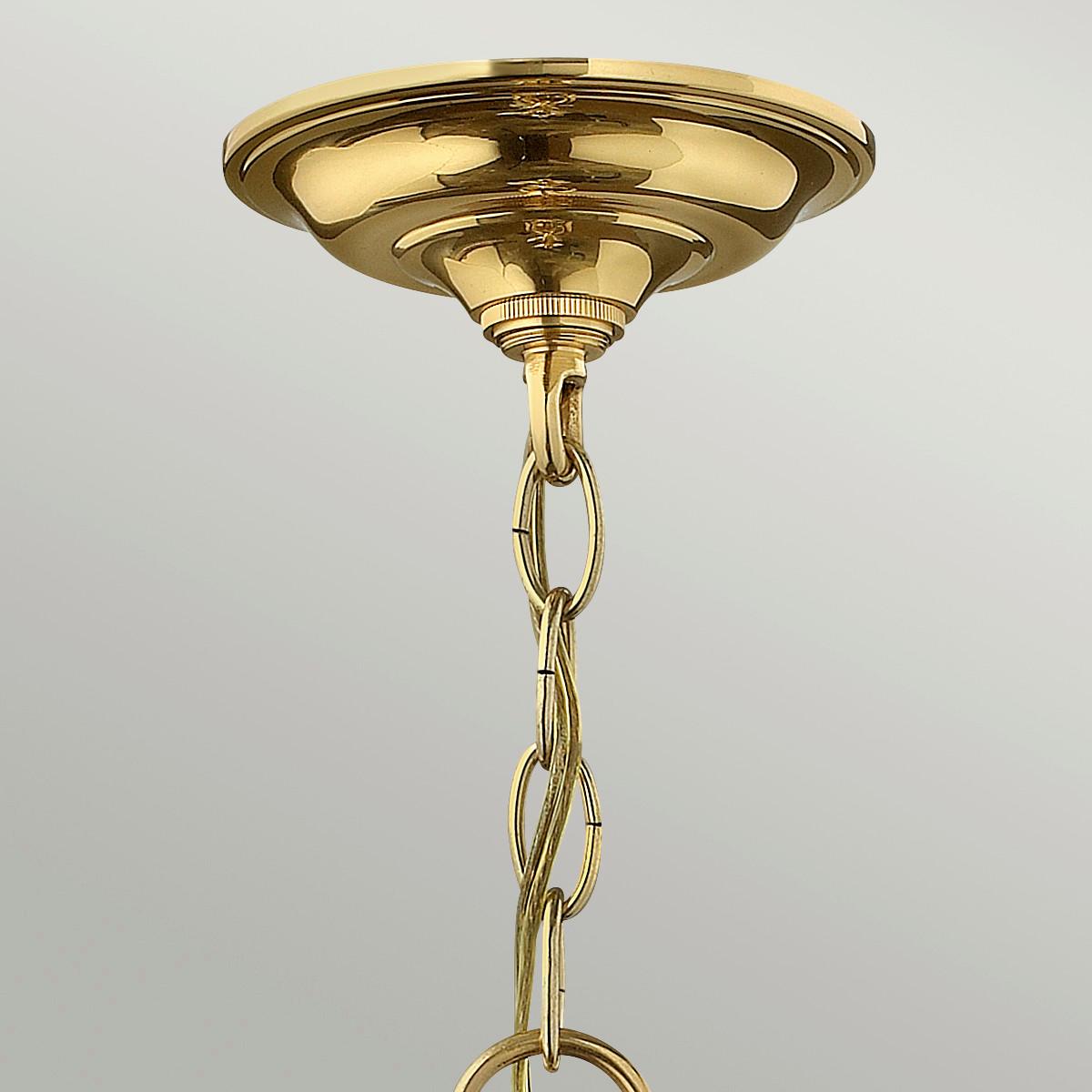 Hängeleuchte Gentry H: 61 cm 4-Flammig - Messingfarben, Natur, Glas/Metall (29.7/61cm) - Elstead Lighting