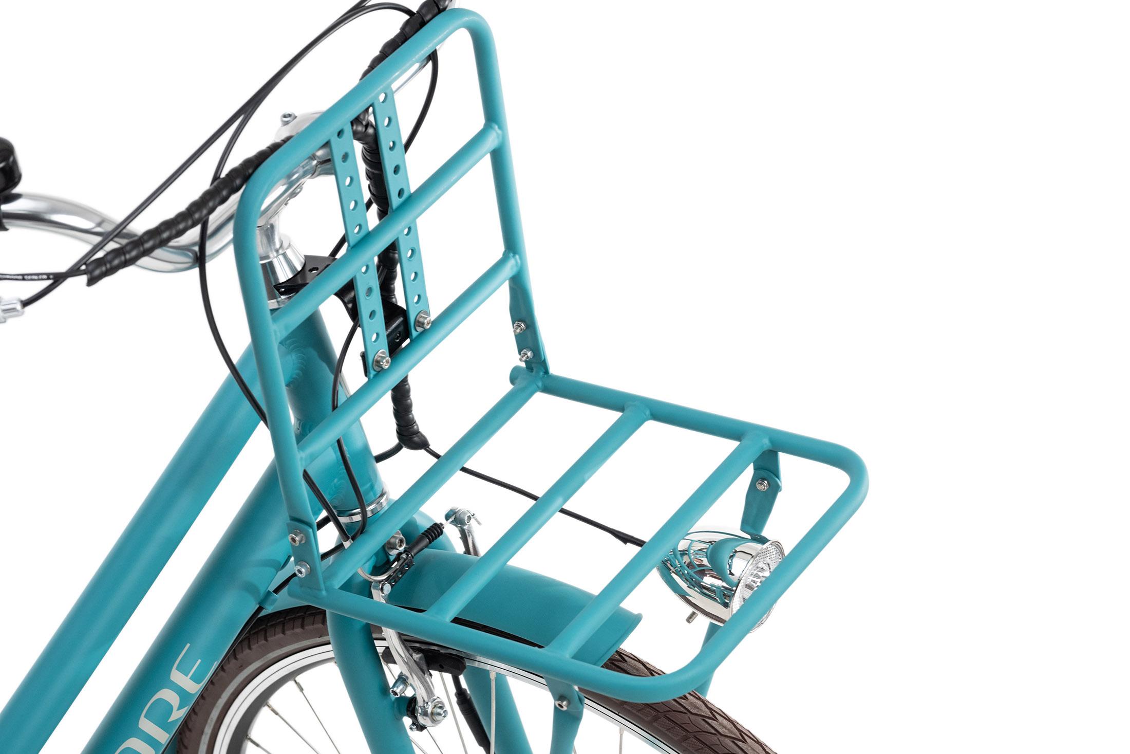 Elektrofahrrad Alu City Türkis Front