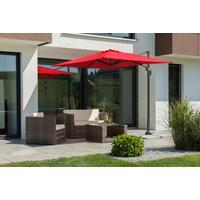 Ampelschirm Rhodos Junior BHT: 300x239x230 cm Rot - Anthrazit/Rot, Basics, Textil/Metall (300/239/230cm) - Schneider Schirme