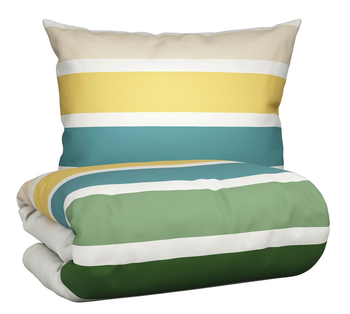 POVLEČENÍ Silke, 140/200cm - zelená/žlutá, Moderní, textil (140/200cm) - Modern Living