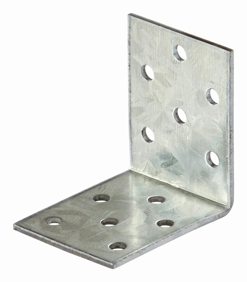 Winkelverbinder BxL: 40x50 mm Alufarben, aus Stahl Verzinkt - Alufarben, KONVENTIONELL, Metall (4/5cm)