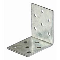 Winkelverbinder BxL: 40x50 mm Alufarben, aus Stahl Verzinkt - Alufarben, KONVENTIONELL, Metall (4/5cm)