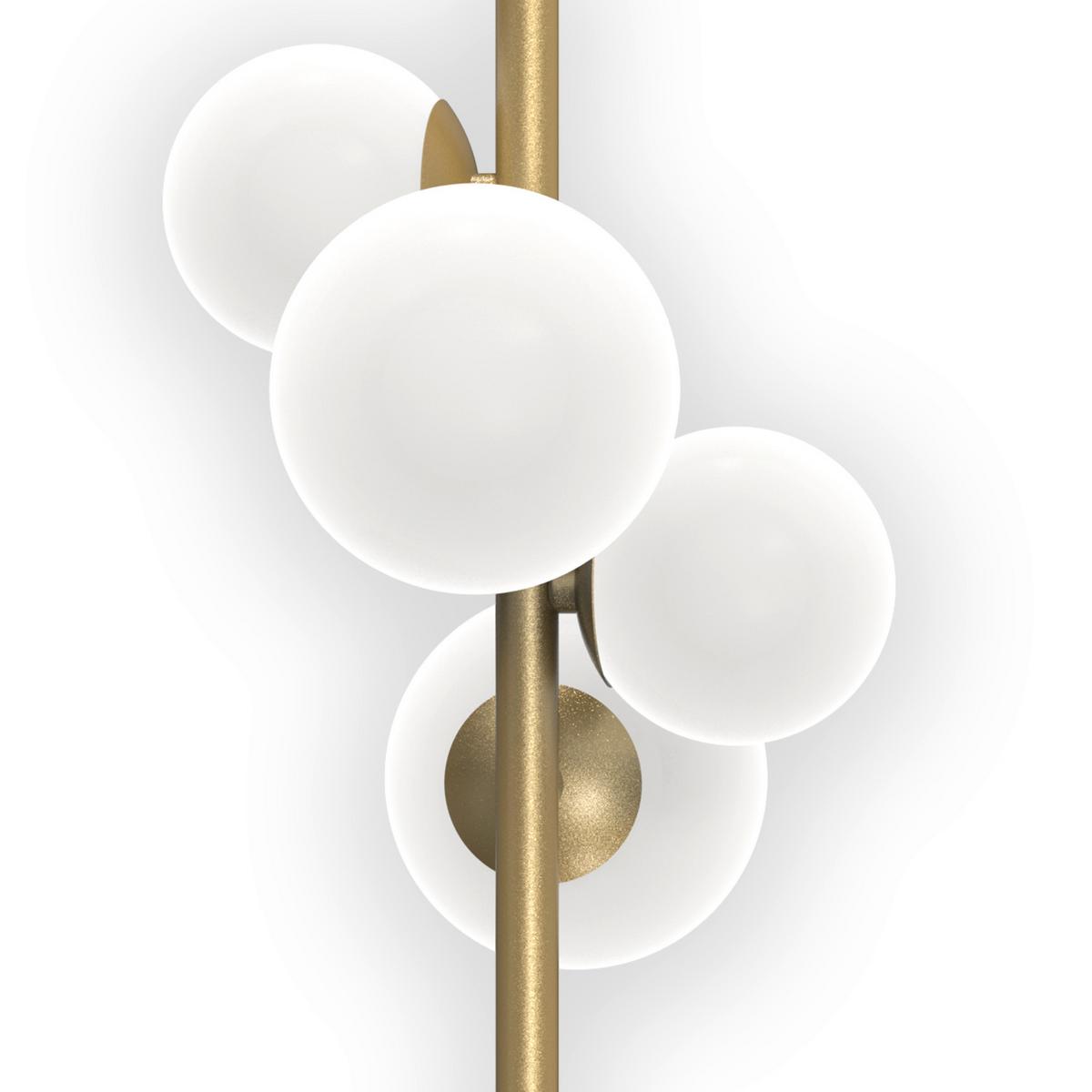 Tischleuchte LGoro Honig L: 24 cm - Goldfarben/Honig, Design, Glas/Kunststoff (24/24/48cm)