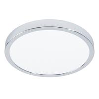 Bad-deckenleuchte Fueva Ip44 Weiß/chromfarben Ø 28,5 Cm - Chromfarben/Weiß, KONVENTIONELL, Kunststoff/Metall (28,5/2,8cm) - Eglo