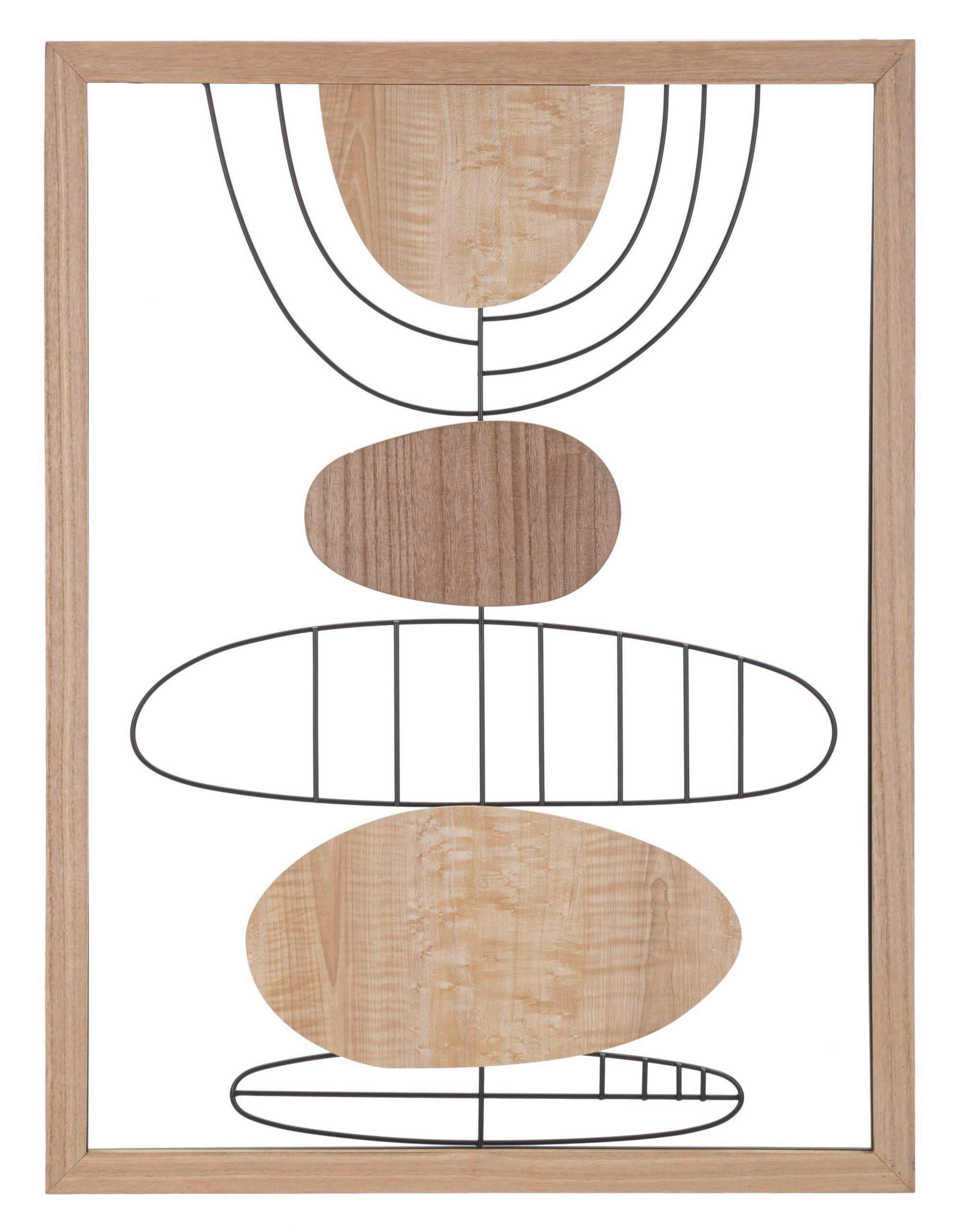 Wanddeko Astroy A Naturfarben, Schwarz B: 60 cm - Schwarz/Naturfarben, Basics, Holzwerkstoff (60/80/2cm)