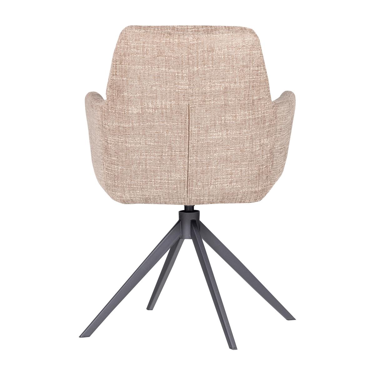 ARMLEHNSTUHL Grant Sandfarben B: 61cm - Sandfarben/Schwarz, MODERN, Textil/Metall (61/88/63cm) - Livetastic