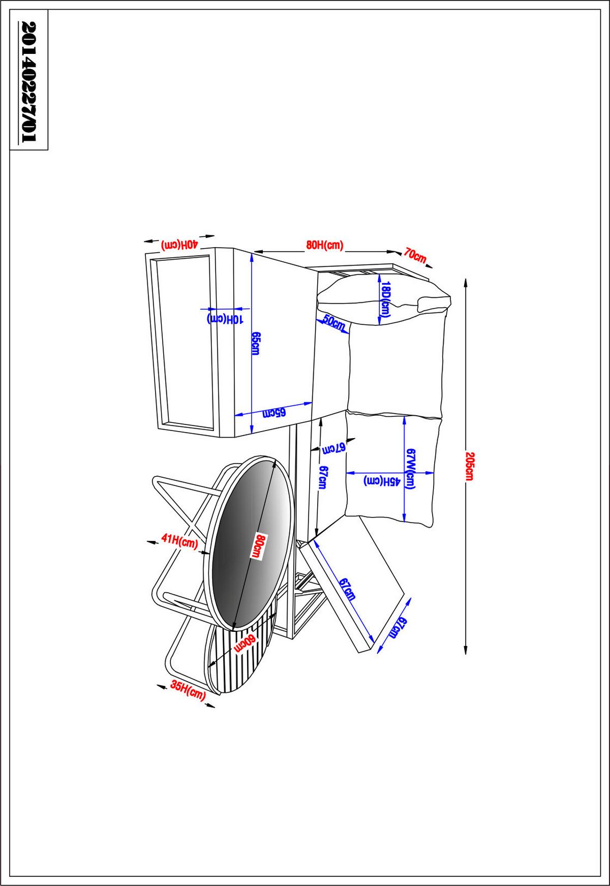 Loungegarnitur Bastia - Schwarz/Grau, MODERN, Glas/Holz (135/263cm) - Beldano
