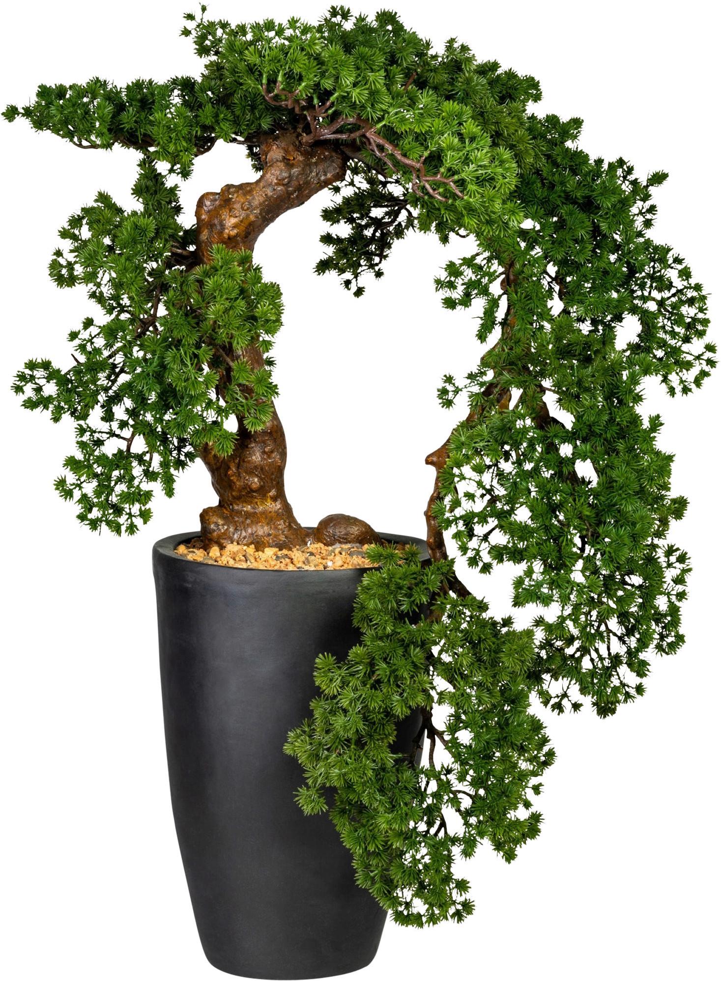 Kunstpflanze Bonsai H: 90 Cm - Schwarz/Braun, Design, Keramik/Kunststoff (90cm) - P & B