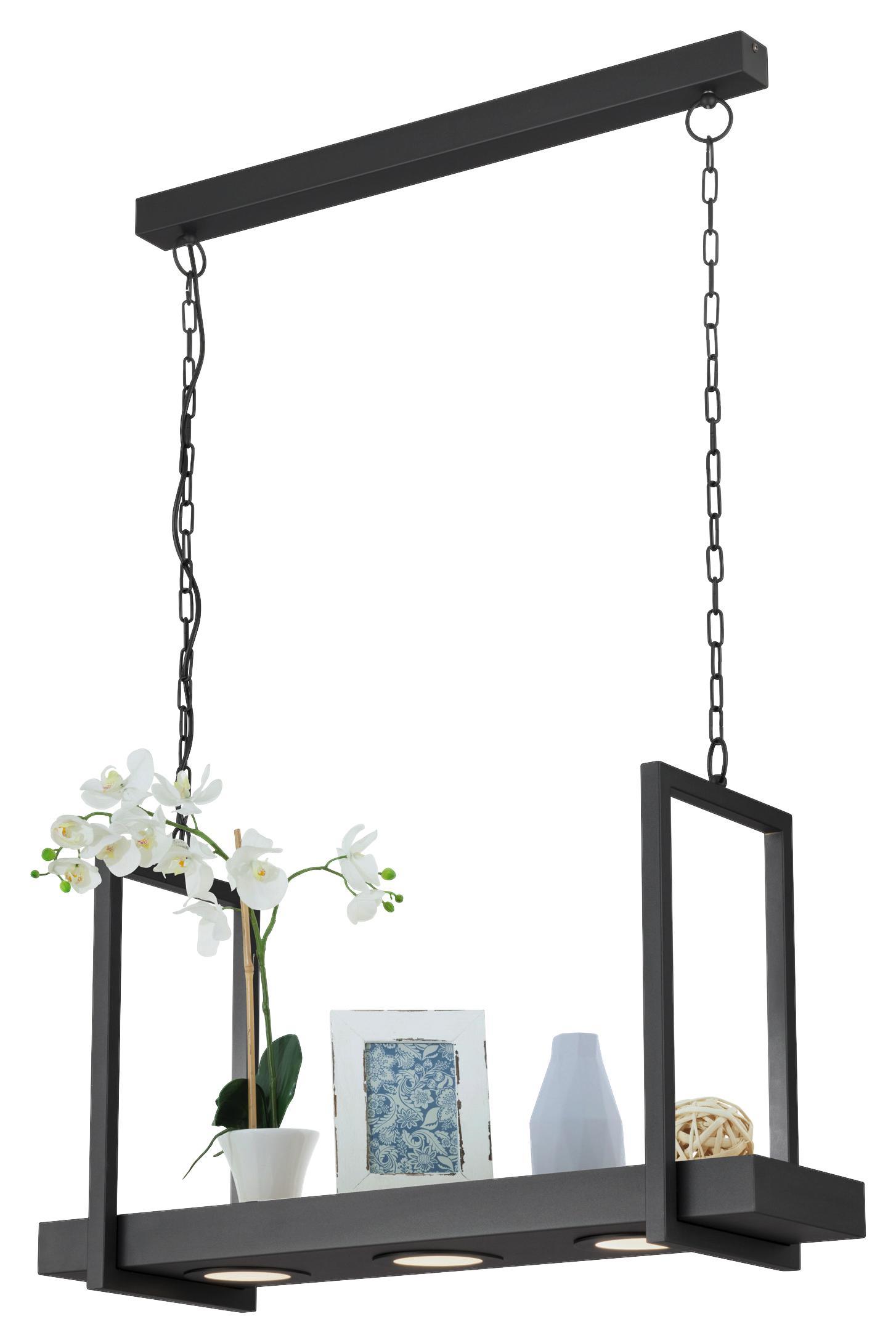 LED-hängeleuchte Calamona - Schwarz, MODERN, Kunststoff/Metall (77/24,5/110cm)