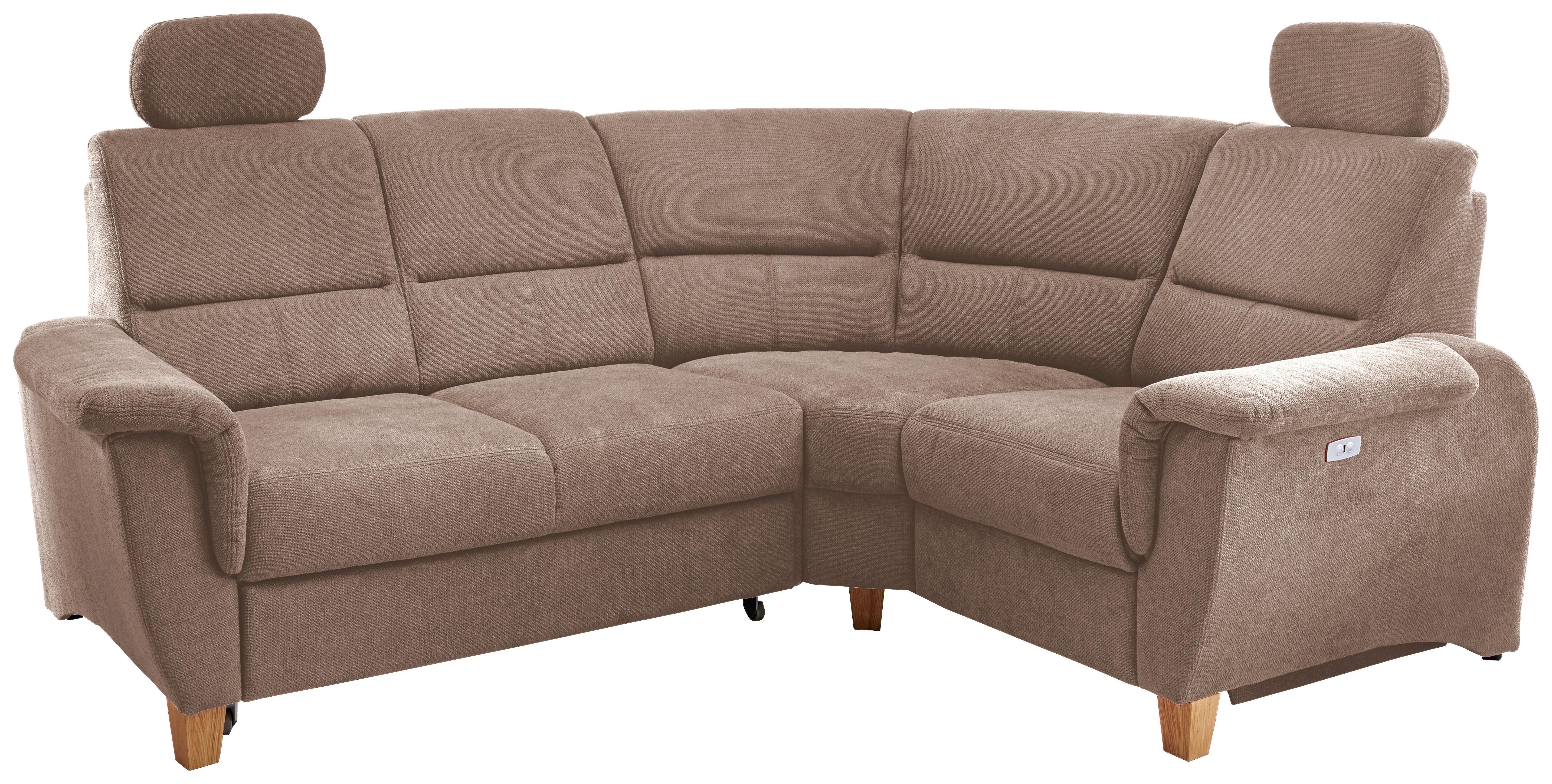 Ecksofa Parole Hellbraun S:237/186 cm - Wildeiche/Hellbraun, KONVENTIONELL, Textil (237/186cm) - Livetastic