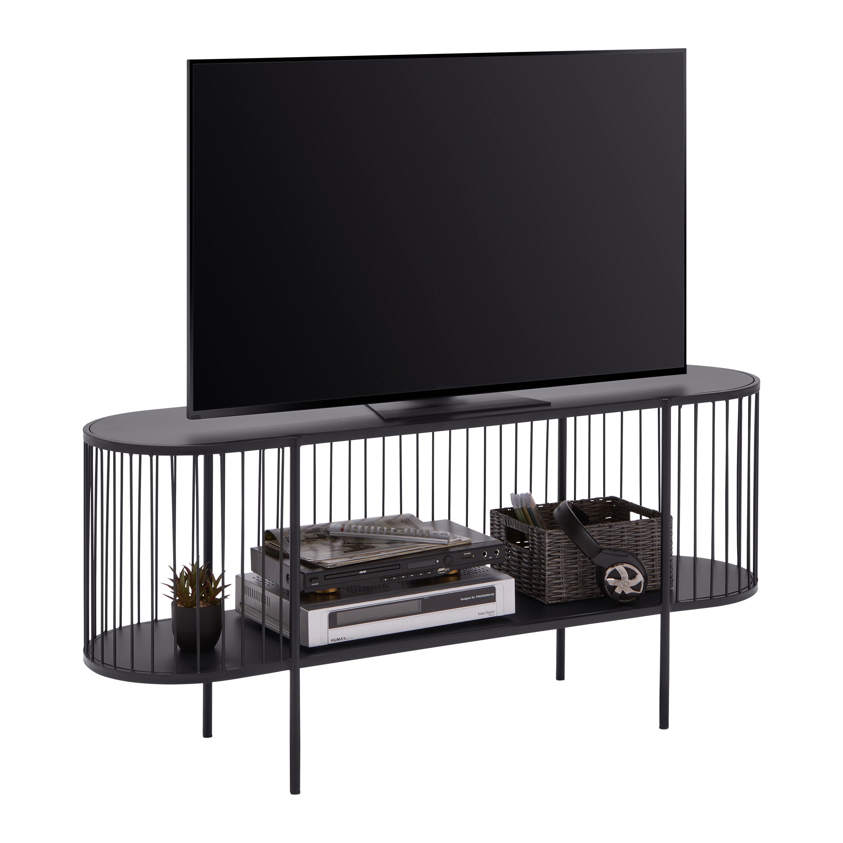 NÍZKA KOMODA TIAGO -EXKLUSIV- - čierna, Lifestyle, kov (120/54/34cm) - Mömax