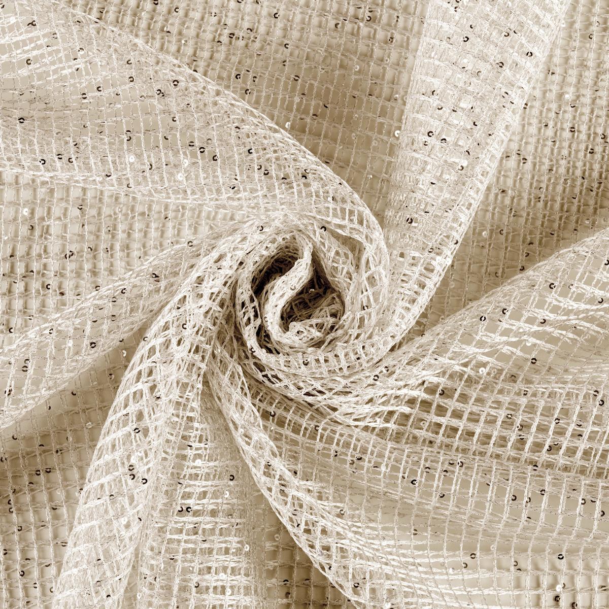 HOTOVÝ ZÁVĚS SPARKLE - šampaňská/béžová, textil (140/245cm) - Mömax