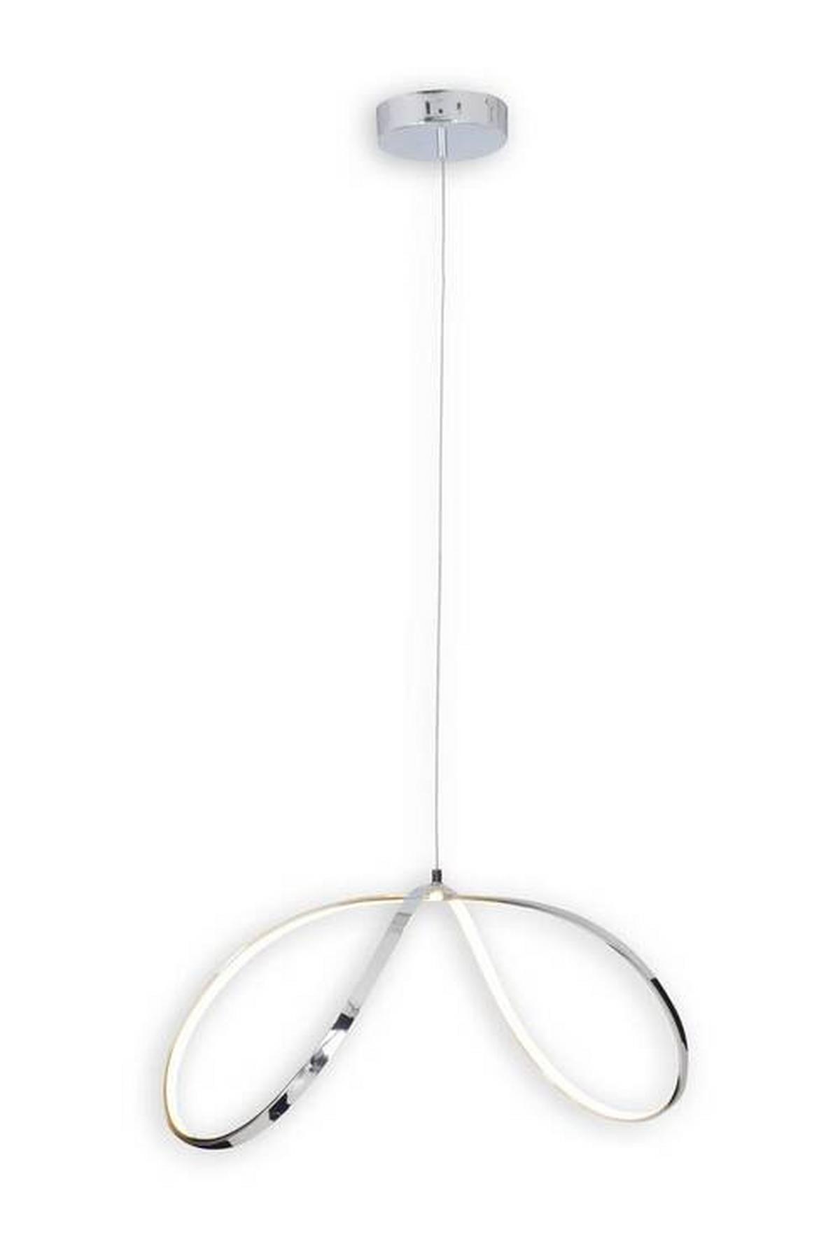 LED-Hängeleuchte Loop Line H: 120 cm Chromfarben - Chromfarben, Design, Metall (72/32/120cm) - Näve