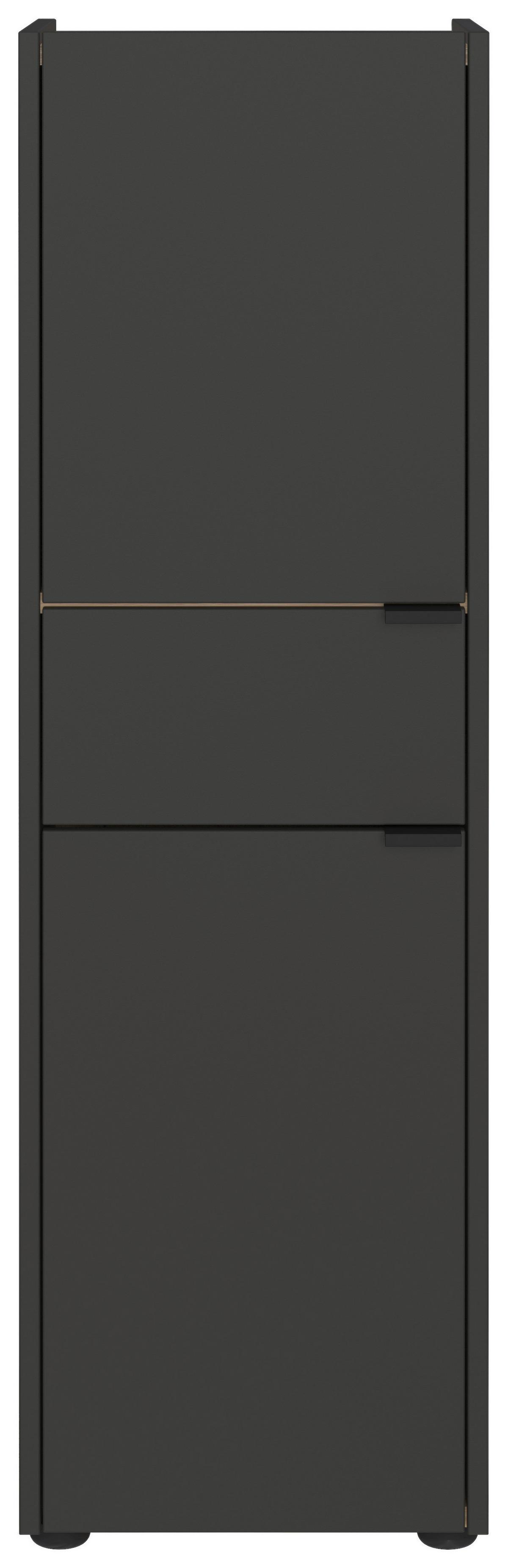 Badezimmer Forano Graphitfarben/eichefarben - Eichefarben/Schwarz, MODERN, Holzwerkstoff (129cm) - Germania