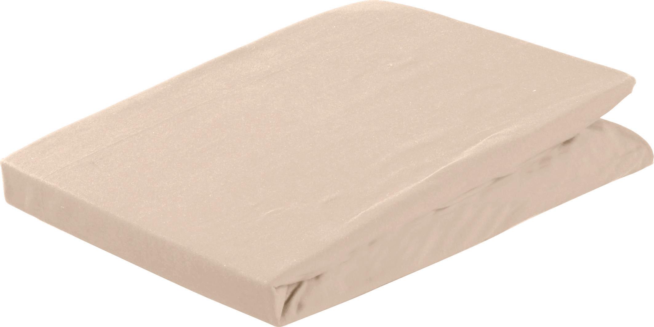 Spannleintuch Jardena Sandbeige 180x200 cm Baumwolle