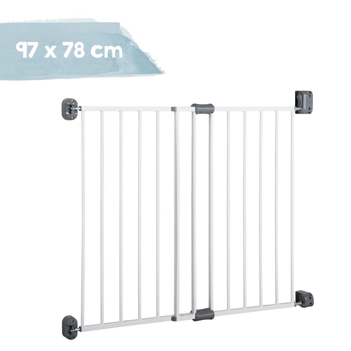 Türschutzgitter 'Easy Step' weiß - Weiß, Basics, Metall (97/78/5cm) - Roba