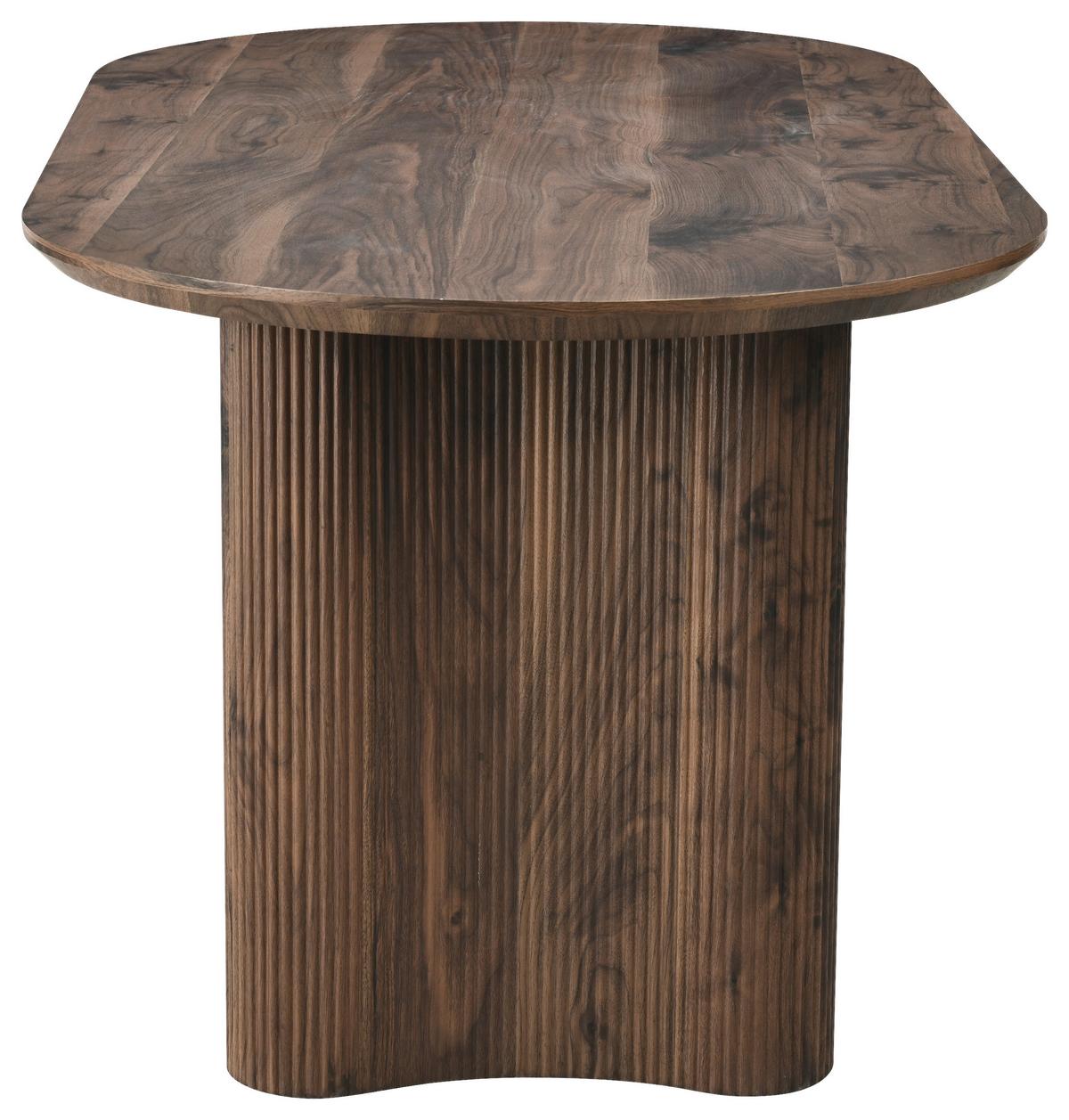 Esstisch Edda Walnussfarben L: 180 cm - Walnussfarben, Basics, Holzwerkstoff (180/90/75cm) - Livetastic