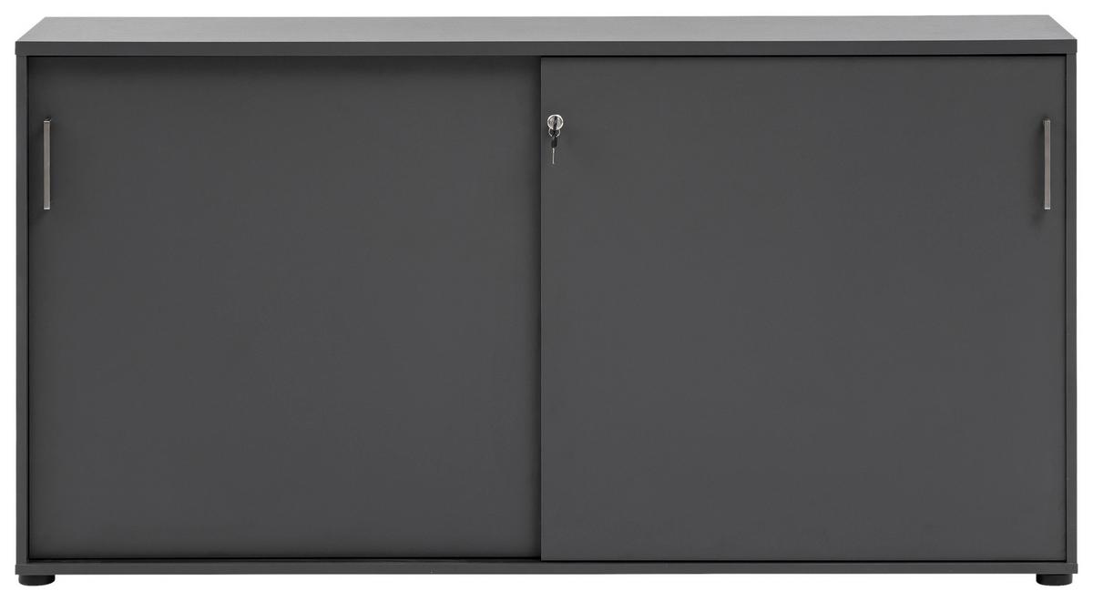 Aktenschrank versperrbar Serie 1500 Anthrazit B: 160 cm - Anthrazit, KONVENTIONELL, Holzwerkstoff (160/84,2/41cm) - MID.YOU
