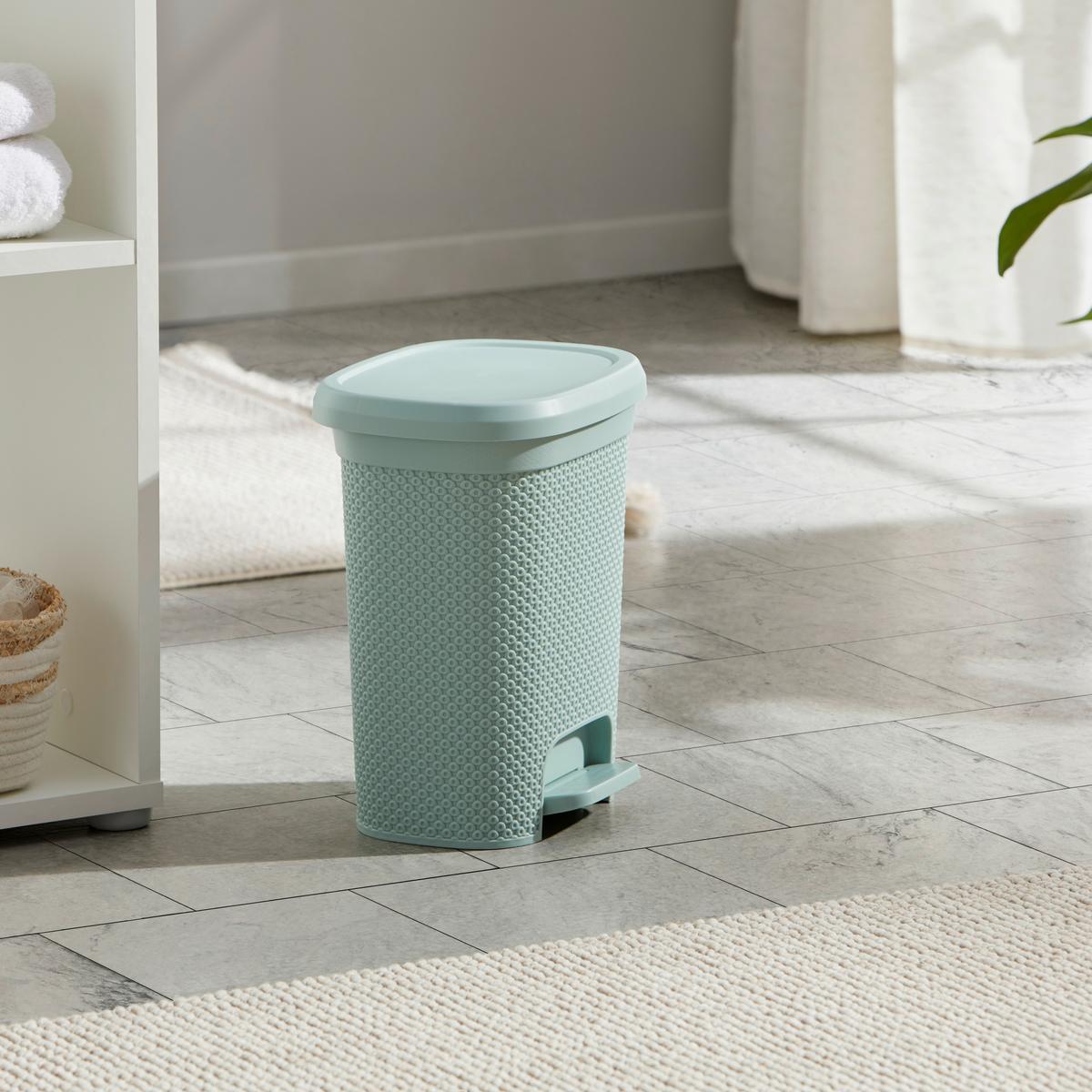 Szemetesvödör Luca Kb. 6,5l - fekete/sötétzöld, Konventionell, műanyag (19,5/25/30,5cm) - Luca Bessoni