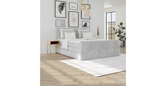 Boxspringbett mit Topper und Bettkasten 180x200 cm Medino - Hellgrau, KONVENTIONELL, Holz/Holzwerkstoff (180/200cm) - Luca Bessoni