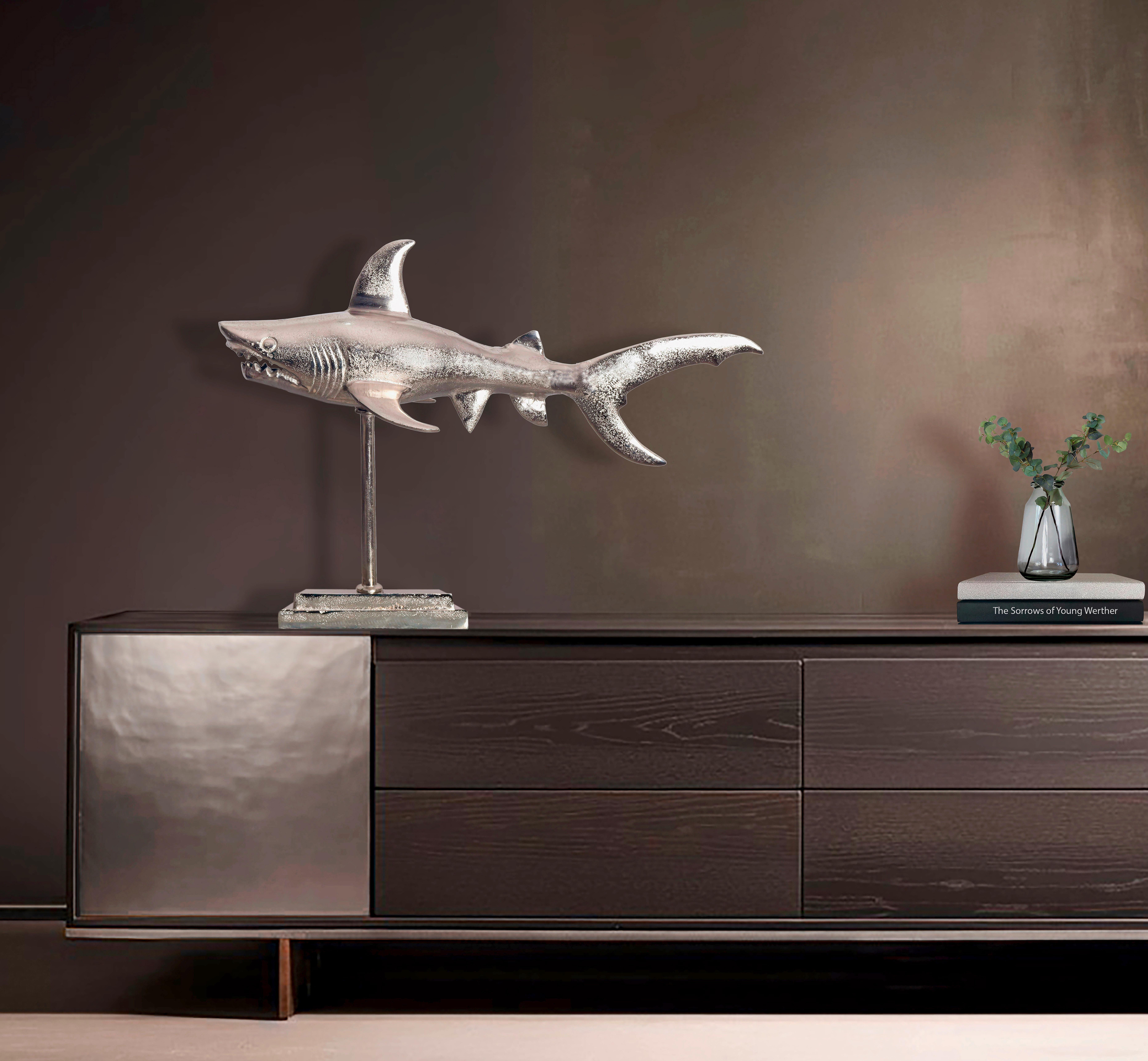 Dekotier Silberfarben B: 70 cm - Silberfarben, Design, Metall (70/49/27cm) - Livetastic