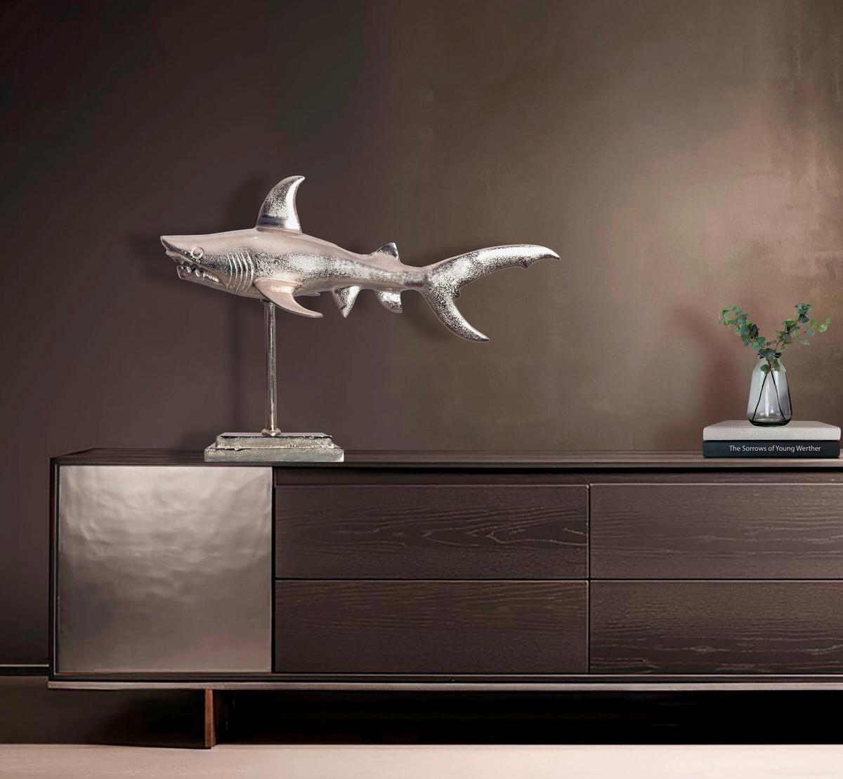 Dekotier Silberfarben B: 70 cm - Silberfarben, Design, Metall (70/49/27cm) - Livetastic
