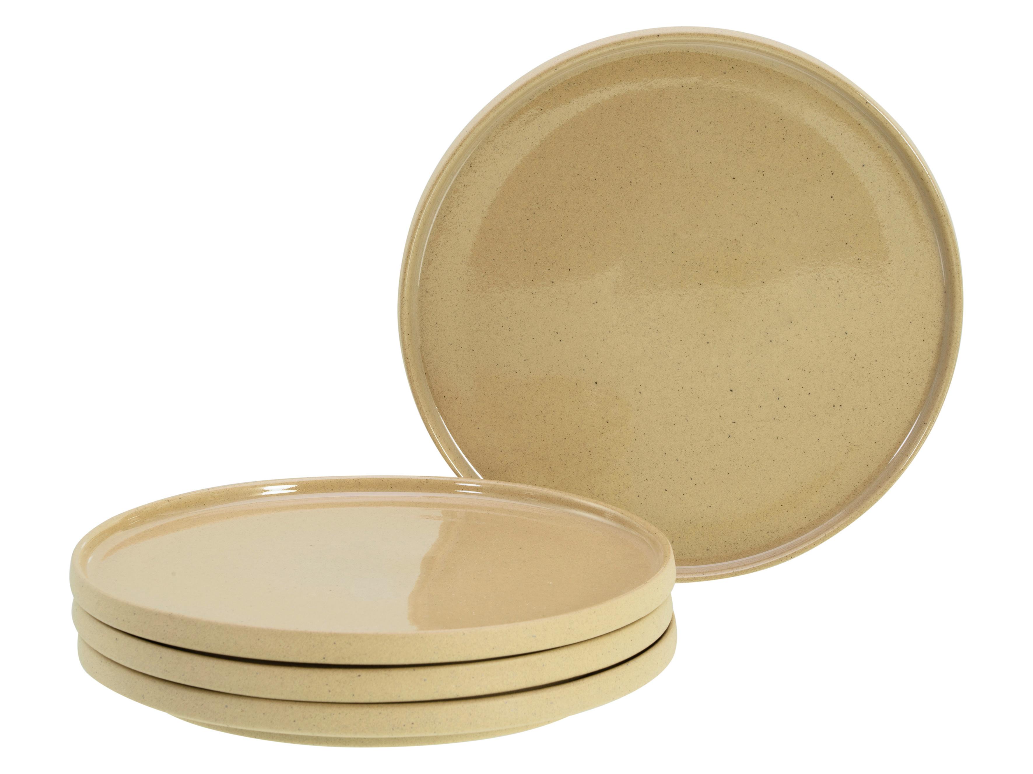 Desserttellerset Futuro Sand Beige L: 21,5 cm - Beige, Basics, Keramik (21,5/21,55/13cm) - Creatable