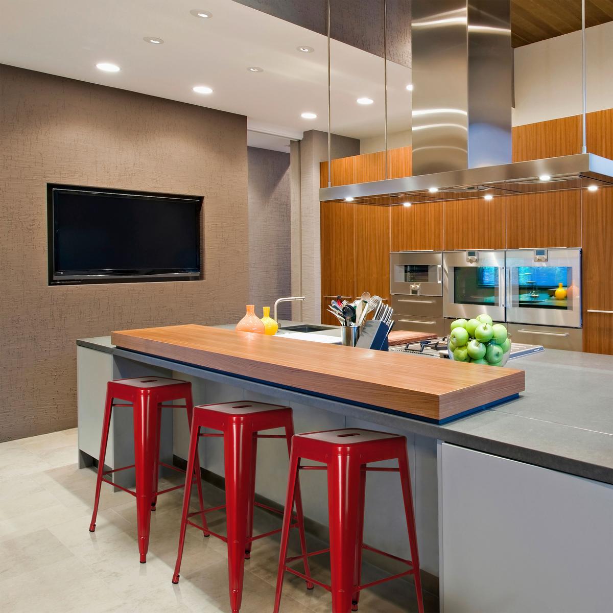 Barhocker Vantaggio High Stapelbar Rot Bis 150 Kg - Rot, Basics, Metall (44/77/44cm) - MID.YOU