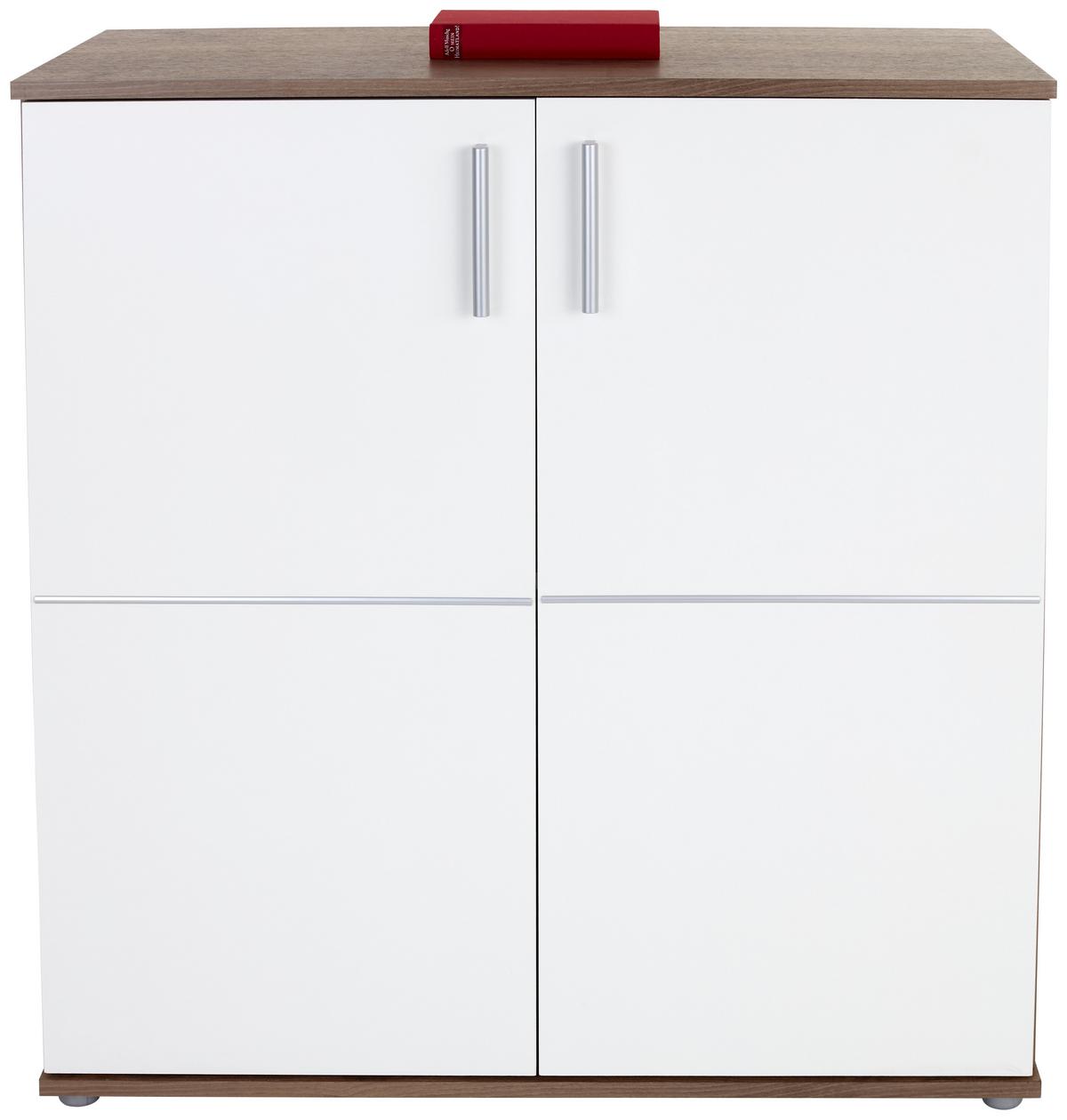 Kommode B 88cm Ina 01, Kraft Eiche Dekor/Weiß - Eichefarben/Weiß, MODERN, Holzwerkstoff