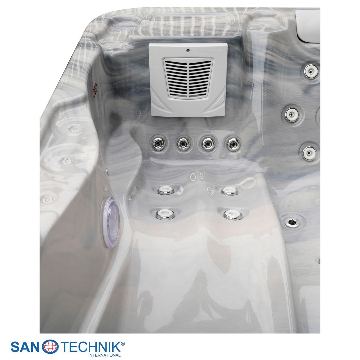 Whirlpool SPA07 für bis zu 3 Personen - Grauweiß, Basics, Kunststoff (205/130/70cm) - Sanotechnik