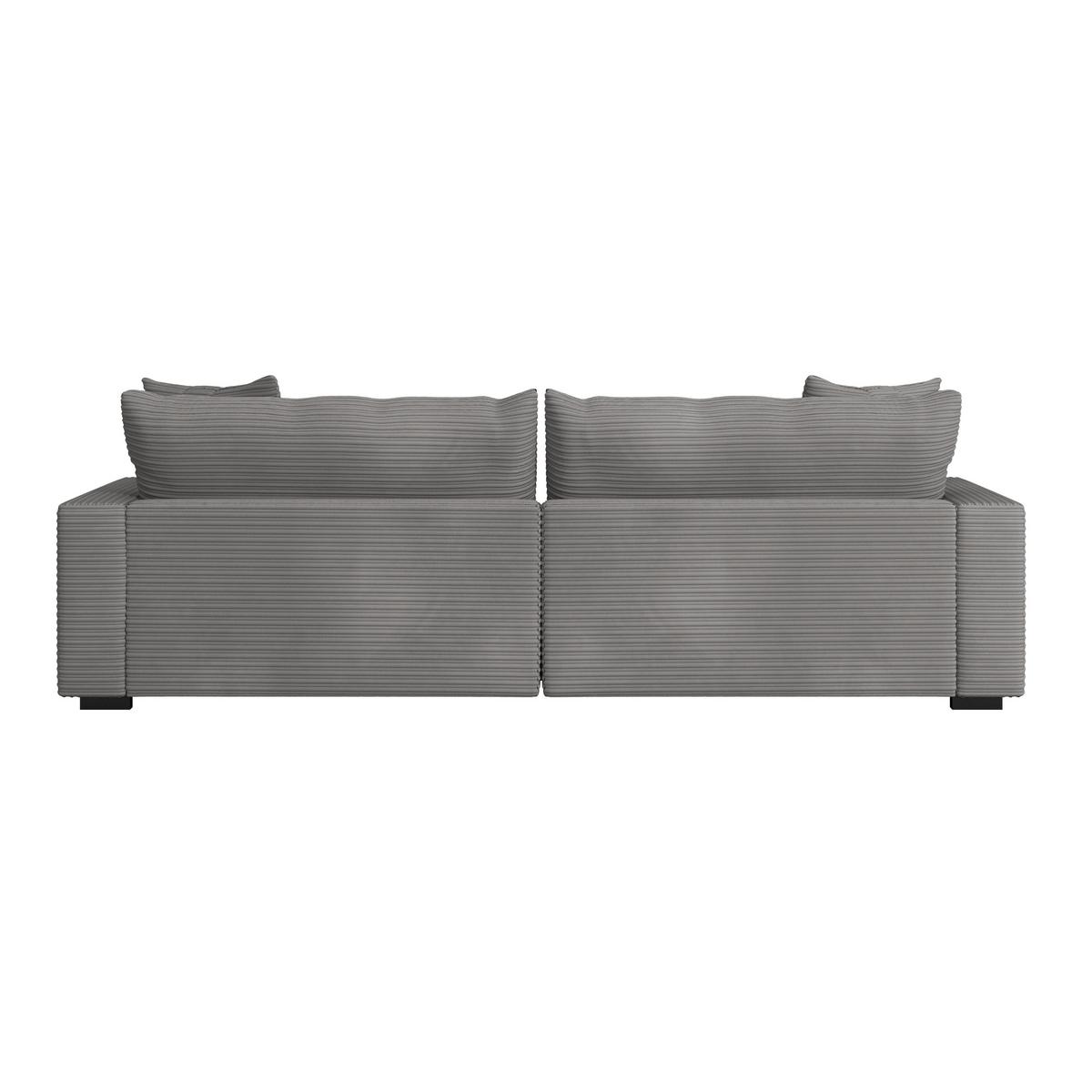 Megasofa Pelle-Megasofa - Wengefarben/Anthrazit, Trend, Textil (261/124cm) - Luca Bessoni