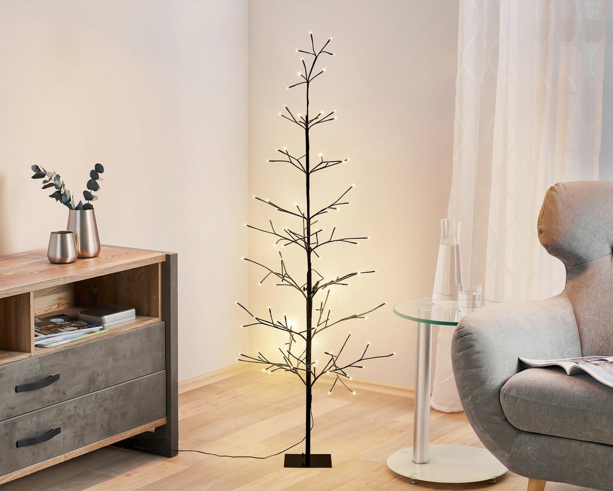 DEKORAČNÍ LED SVÍTIDLO TREE - bílá/černá, Moderní, kov/plast (175cm) - Mömax