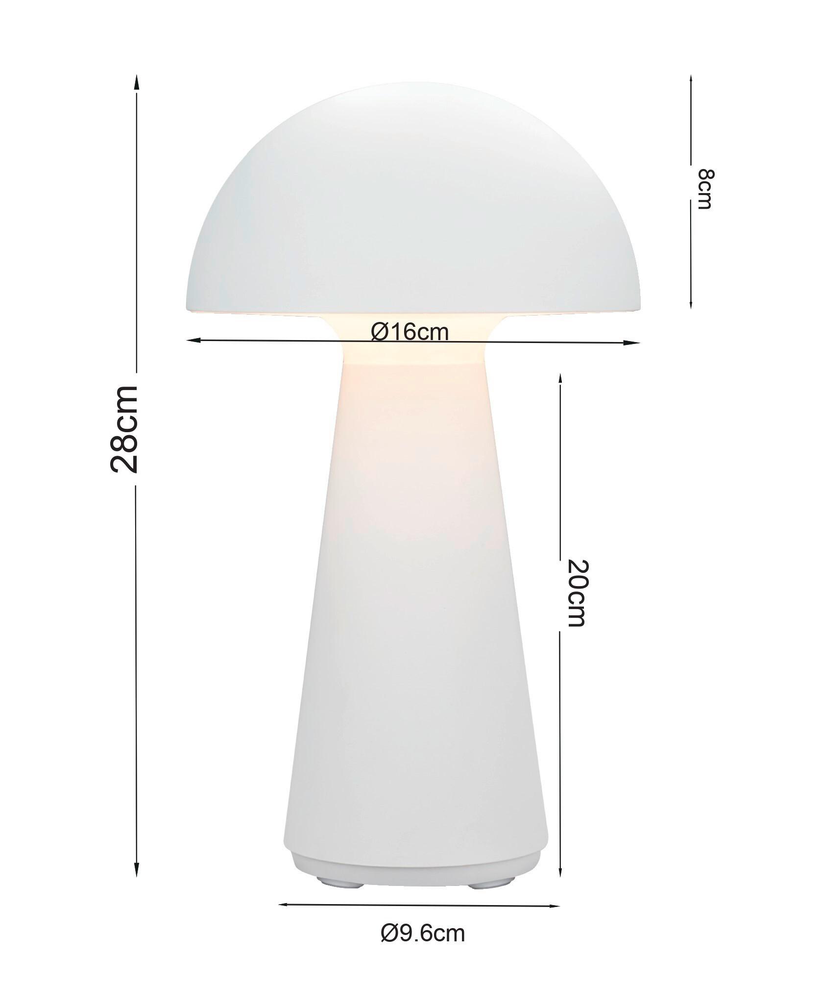 STOLNÍ LED LAMPA TRENDIM - bílá, Moderní, plast (16/28cm) - Modern Living