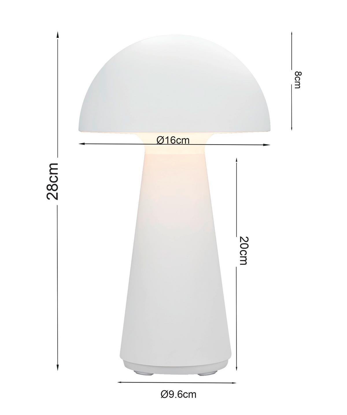 STOLNÍ LED LAMPA TRENDIM - bílá, Moderní, plast (16/28cm) - Modern Living